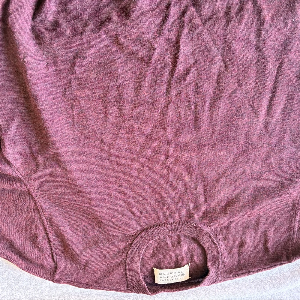 Maison Martin Margiela Maroon Crewneck long sleeve wool jumper x-large - Picture 5 of 10